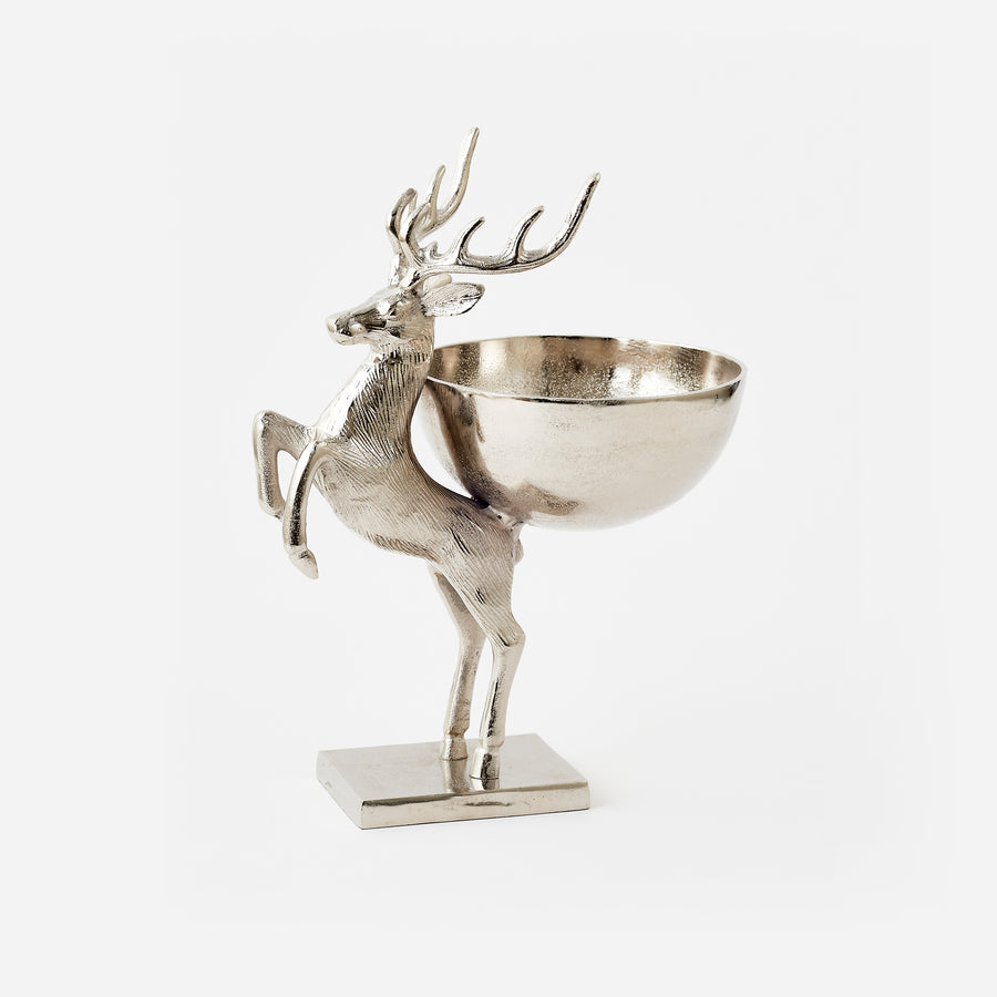 Leaping Stag Bowl, Metal, 12.25" x 18"