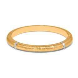 Meridian Geo Hinged Bangle -  Gold