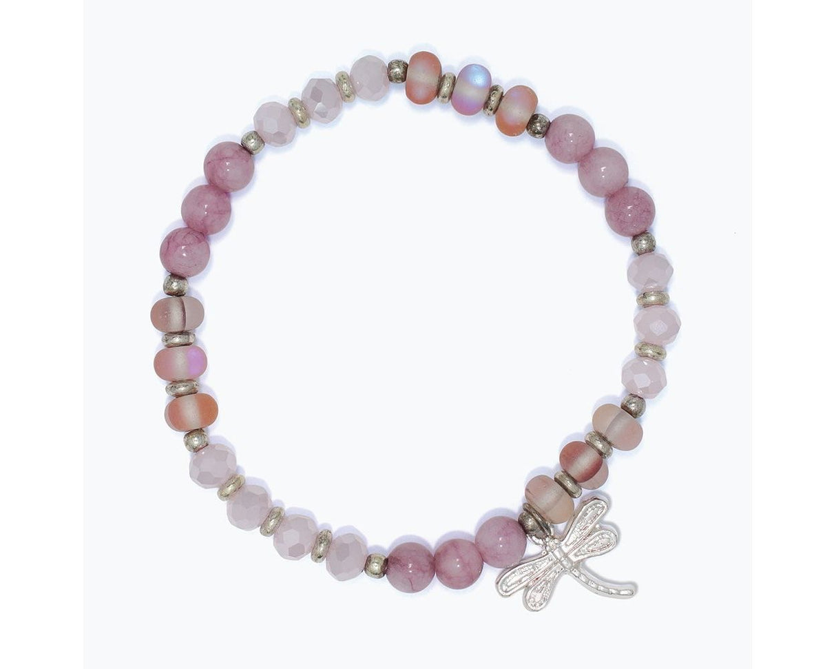 Bracelet-SV Dragonfly w Liliac Bead