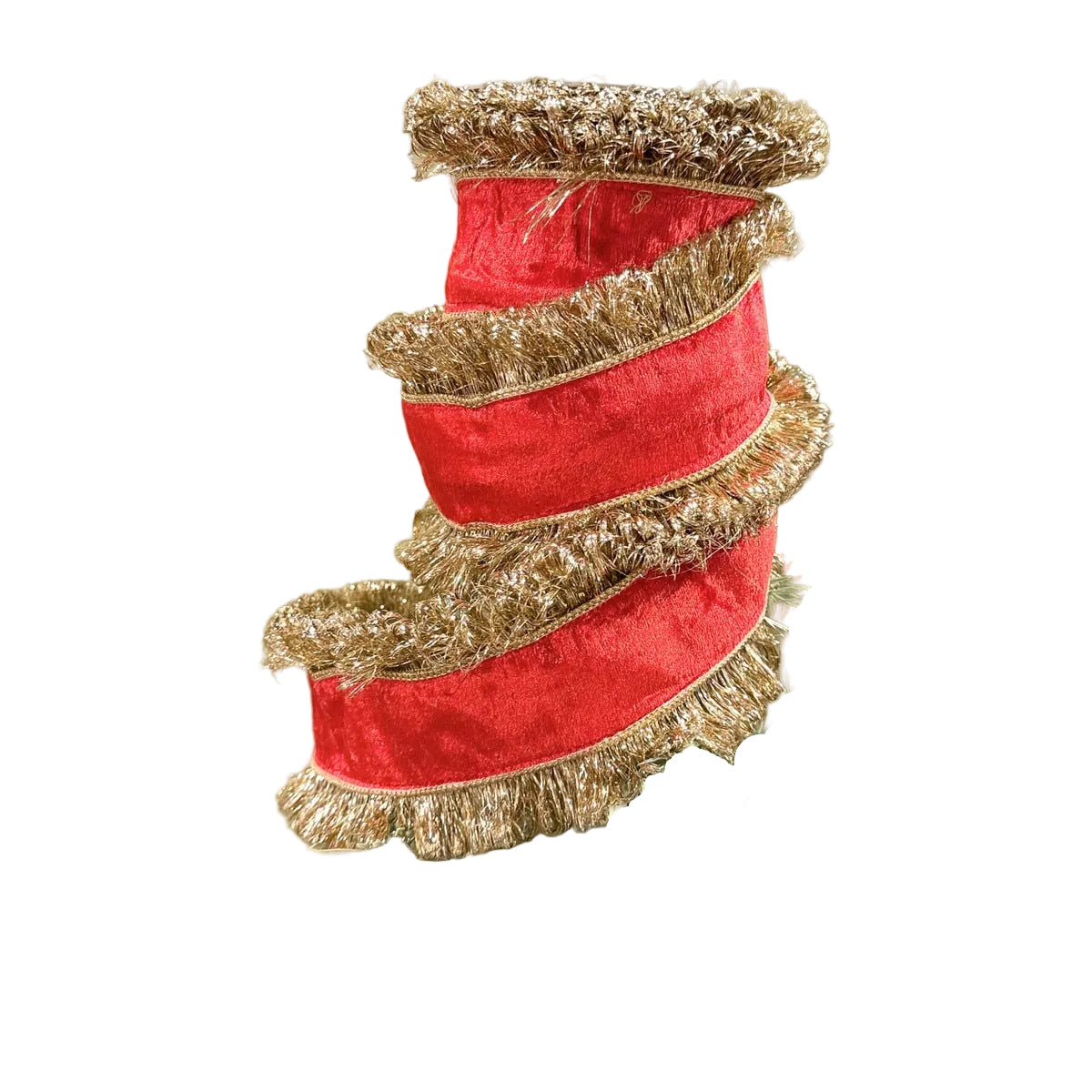 Red Velvet Double Sided Trim/Back Metallic Dupion-4x10yd