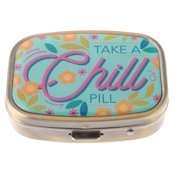 Small Metal Pill Case - "Chill Pill"