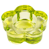 Glass Flower Tealight Holder - Lime