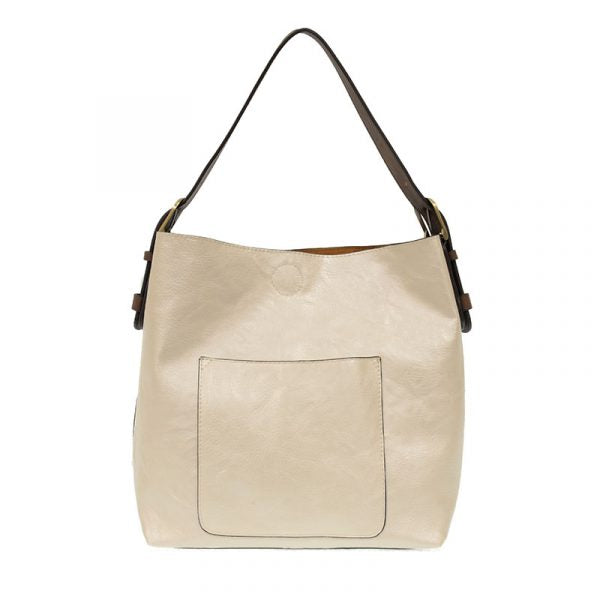 Metallic Pearl Hobo Coffee Handle Handbag
