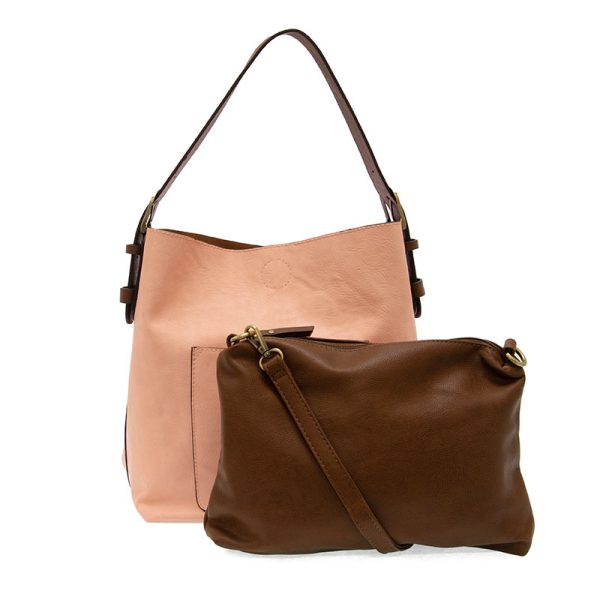 Crepe Pink Hobo Coffee Handle Handbag
