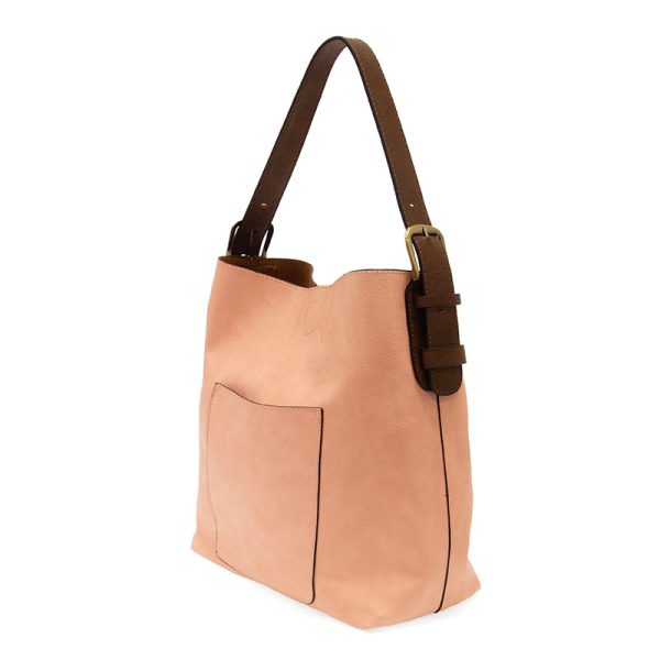 Crepe Pink Hobo Coffee Handle Handbag