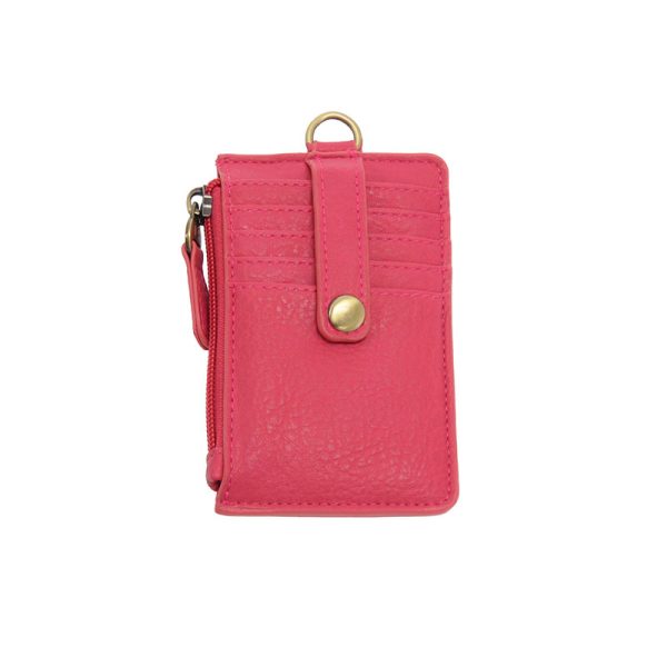 Bright Pink Dolly Small Card Wallet with Keyring