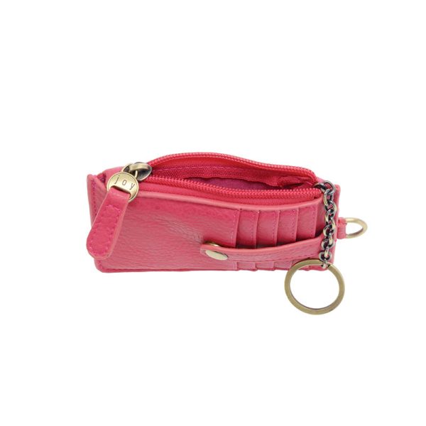 Bright Pink Dolly Small Card Wallet with Keyring