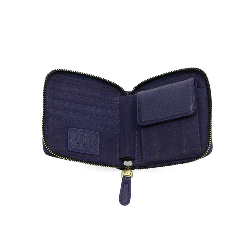 Navy Palmer Square Zip Around Wallet