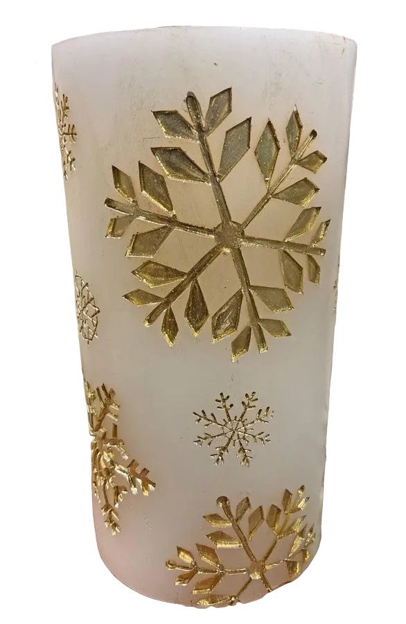 SNOWFLAKE FOUNTAIN CANDLE - 4x8"