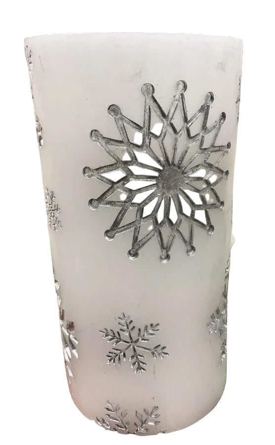 SNOWFLAKE FOUNTAIN CANDLE - 4x8"