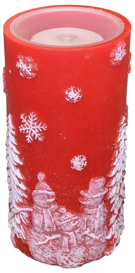 SNOWMAN FOUNTAIN CANDLE - 4x8"