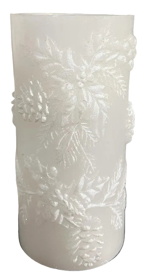 CONE & LEAF FOUNTAIN CANDLE -4x8"