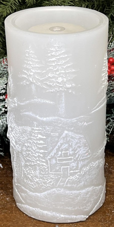 4X8 DEER & HOUSE FOUNTAIN CANDLE