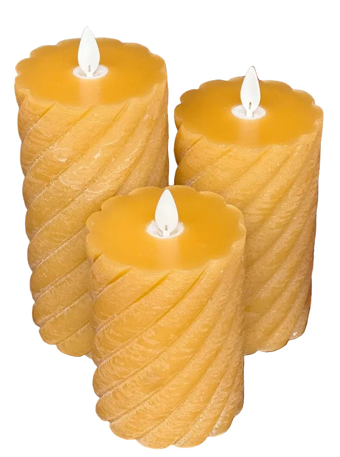 TAN SPIRAL PILLAR - 3 SIZES