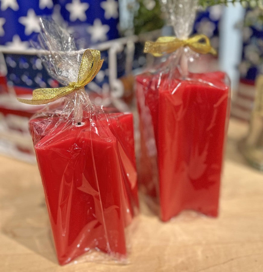 Red Star Candle