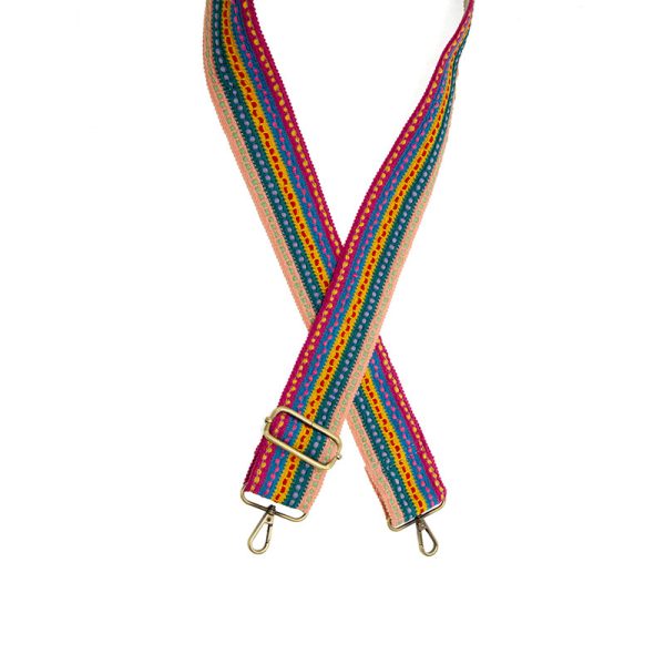2" Multi Summer Brights 5 Row Guitar Strap