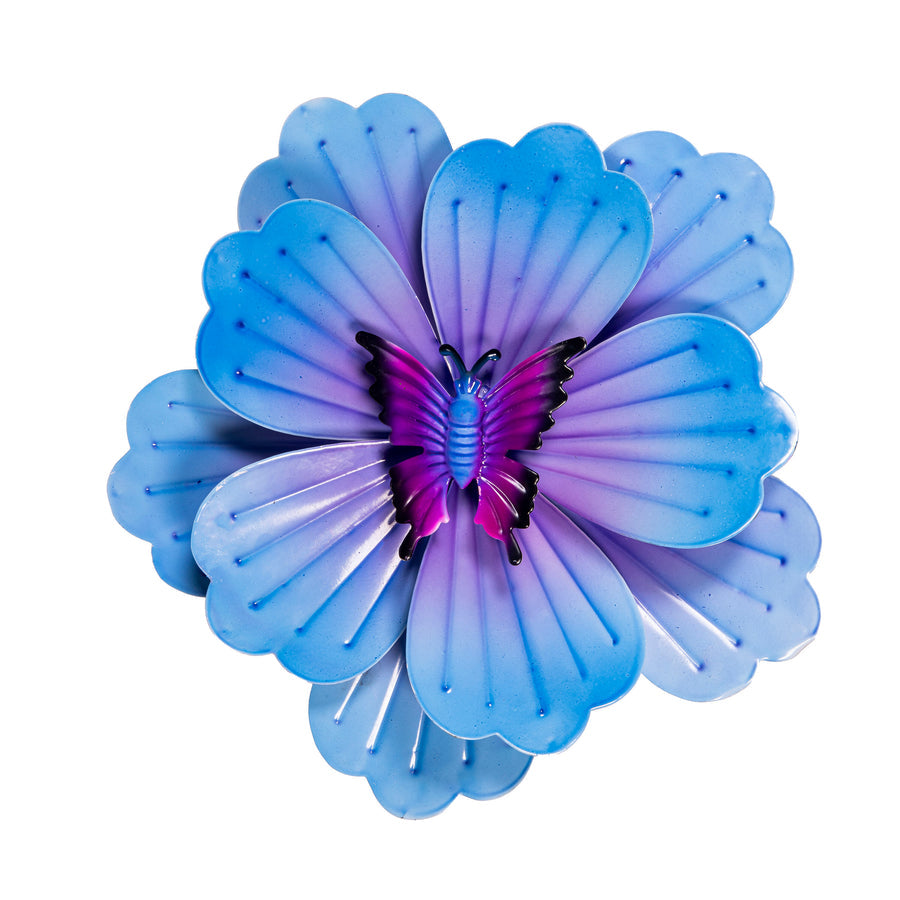 Metal Blooming Butterfly Wall Spinner 13D