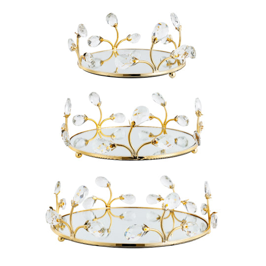 4'' Mirrored Vanity Tray