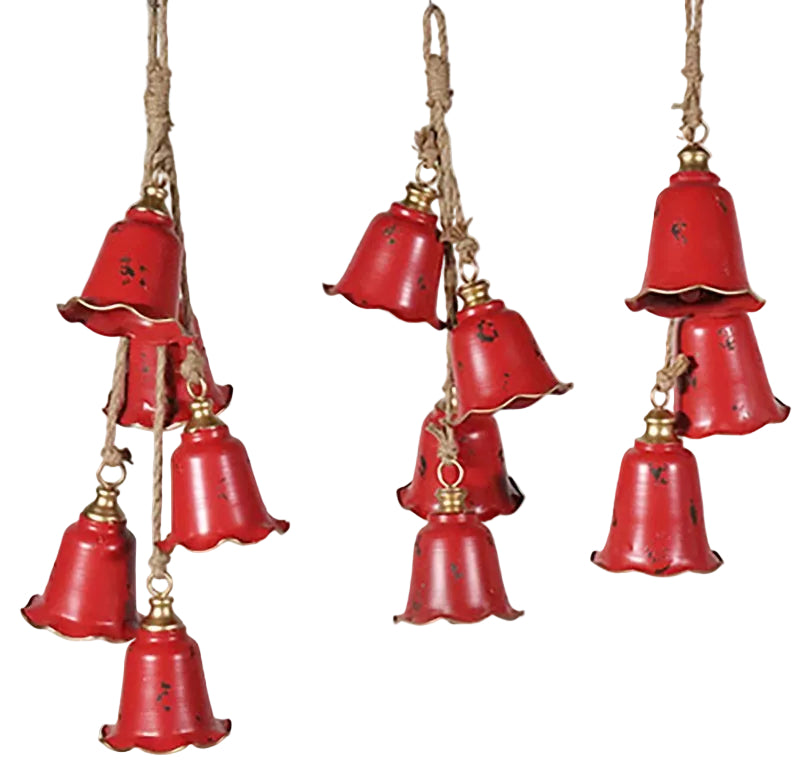 RED HANGING BELLS - 3 Sizes