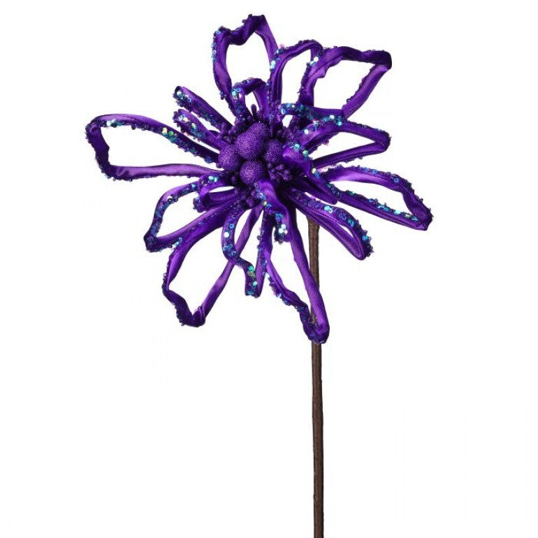 24" Glitter Sequin Spider Blossom