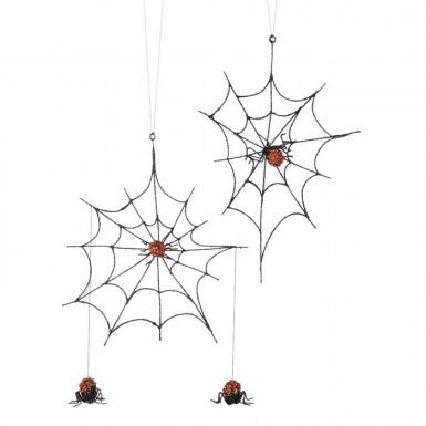 10-11" Spider Web W/Spiders