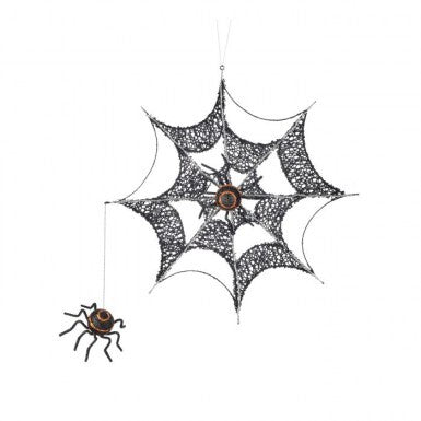15" Spider Web W/Spiders