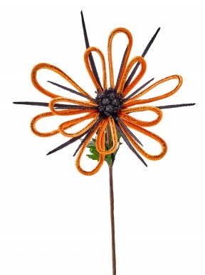 26" Glitter/Velvet Spider Flower Stem