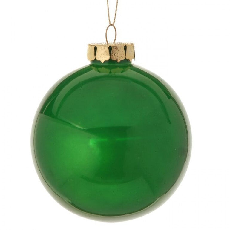 4" "Glass Look" Plastic Ball Ornament