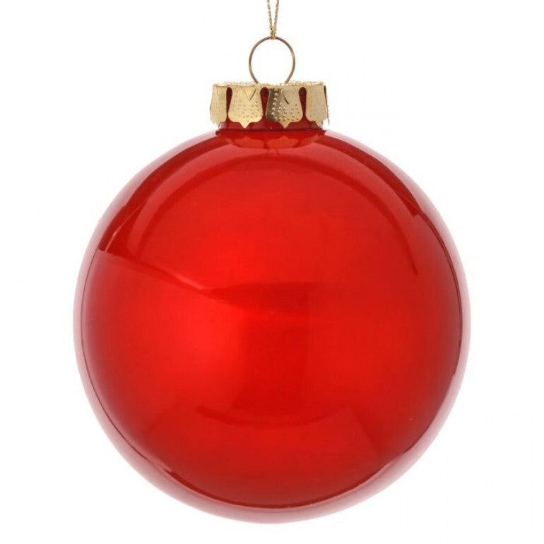 4" "Glass Look" Plastic Ball Ornament