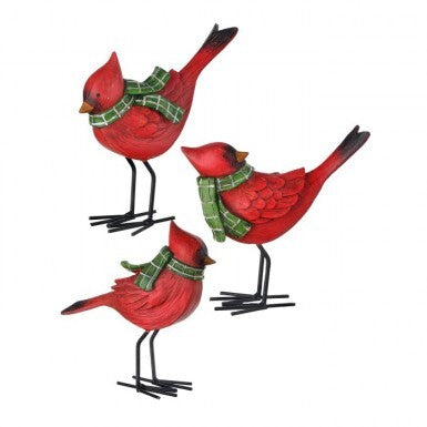 5" Resin Cardinal W/Scarf 3ast