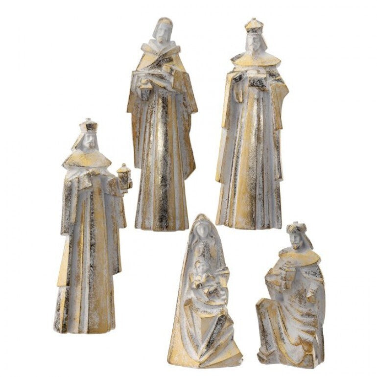 7-10" Sleek 5 Piece Nativity Set