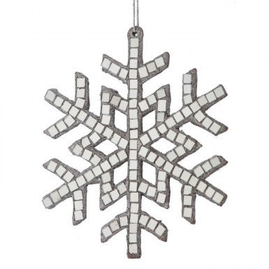 5.5" Modern Mirror Snowflake Ornament