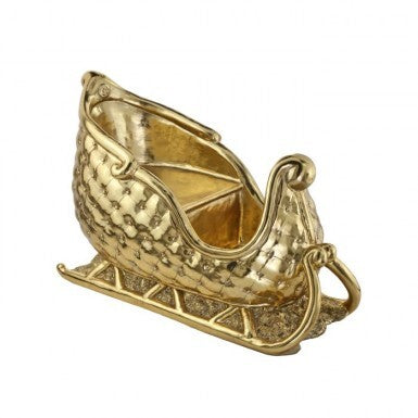 46" Resin Outdoor Gilded Sleigh