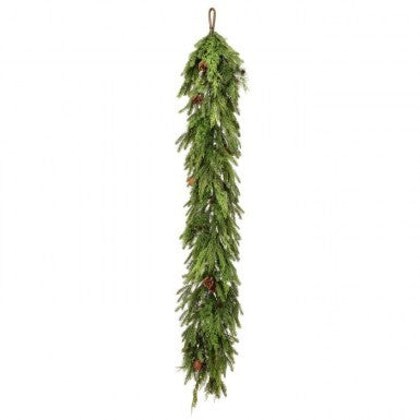 72x12" Natural Touch Mix Evergreen Garland
