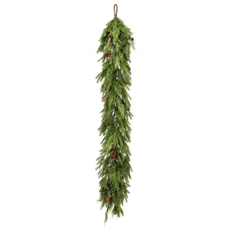 72" Natural Touch Mixed Evergreen Garland