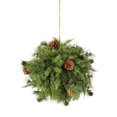14" Natural Touch Mix Evergreen Kissing Ball