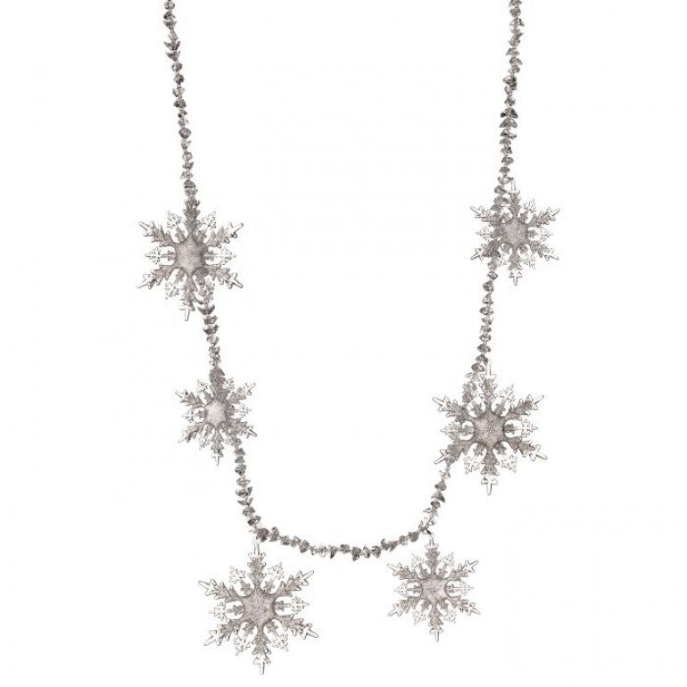 48" Acrylic Frosted Snowflake Bead Garland