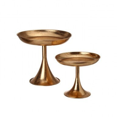 8-10.5" Metal Footed Pedestal Plate