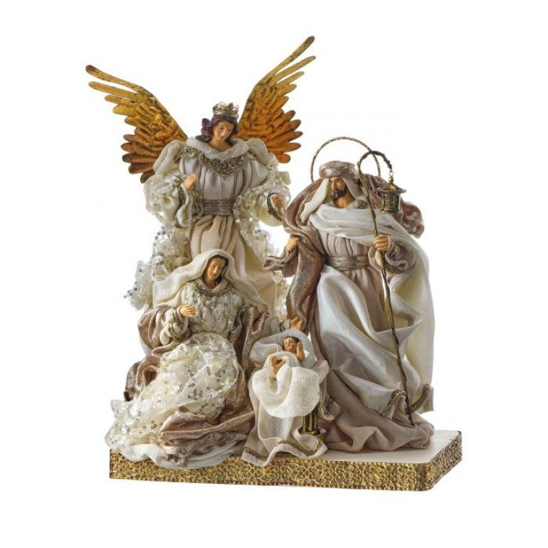 13" Holy Family + Angel on Base