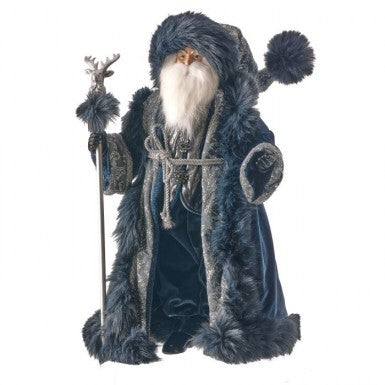 27" Resin W/Fabric Regal Santa