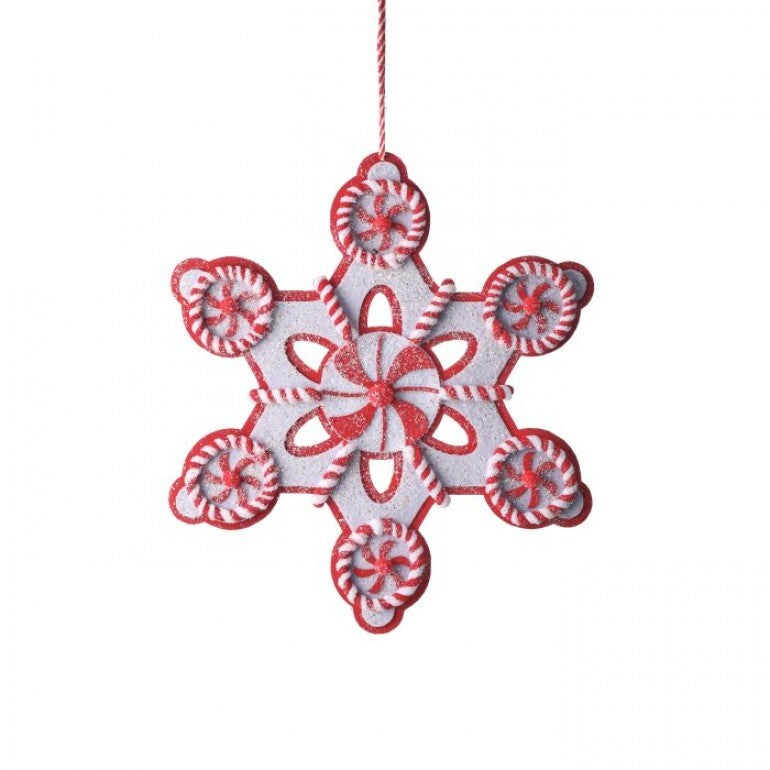 18" Felt Sugar + Spice Snowflake
