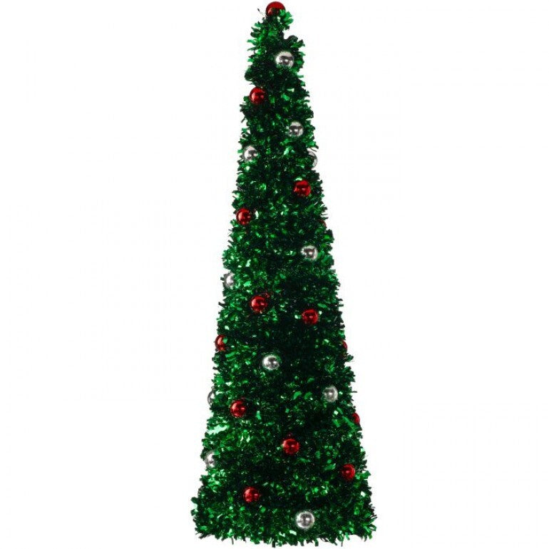 24" Tinsel Cone Tree