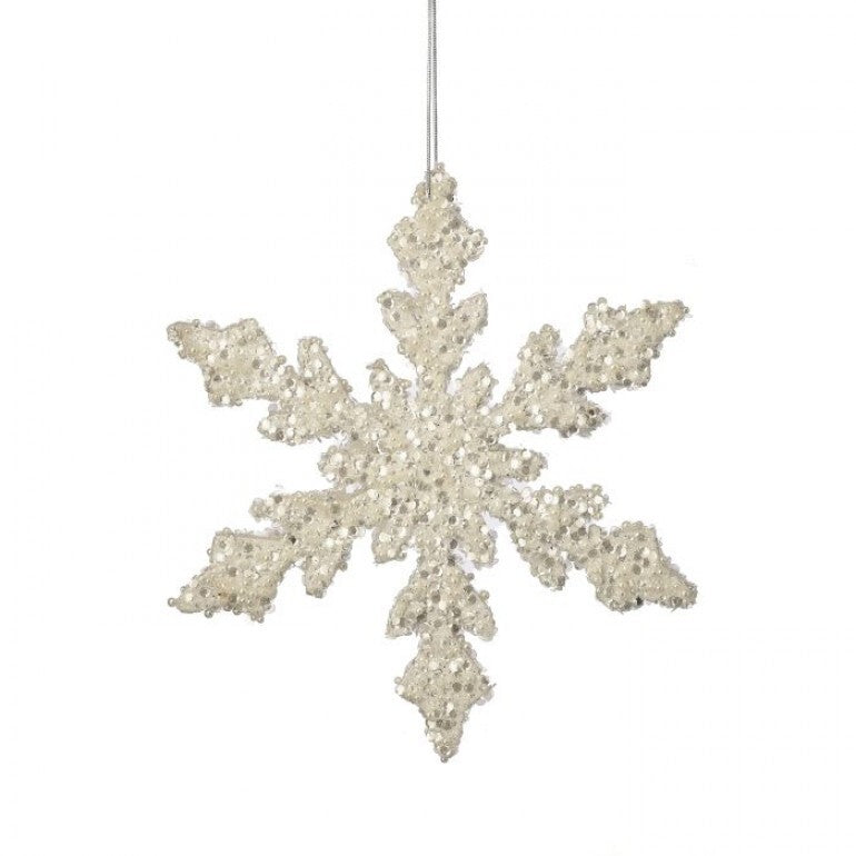 12" Sequin + Pearl Snowflake