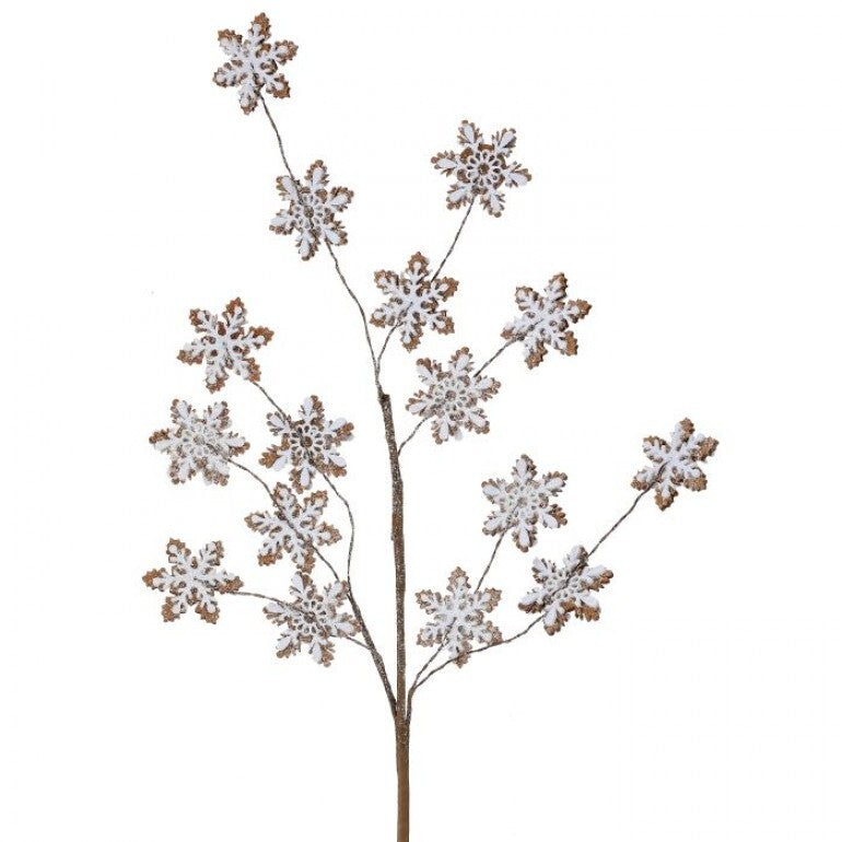 32" Gingerbread Snowflake Spray