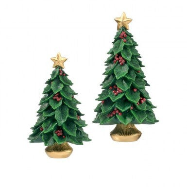 9-12" Resin Holly Tree