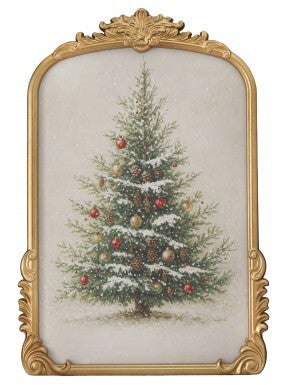 18.5x27" Gilded Frame Christmas Tree Art