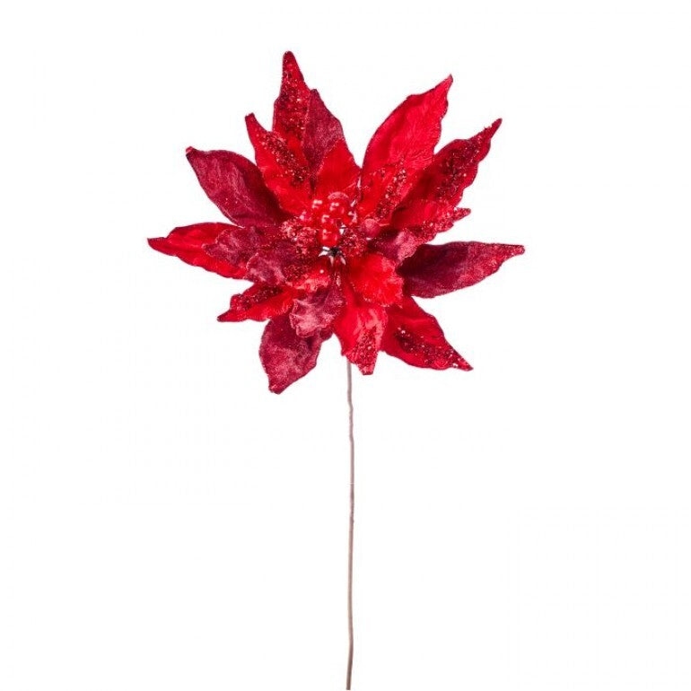 29" Glitter W/Jewel Display Poinsettia