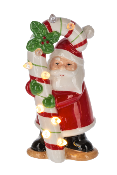 LED Santa with Candycane