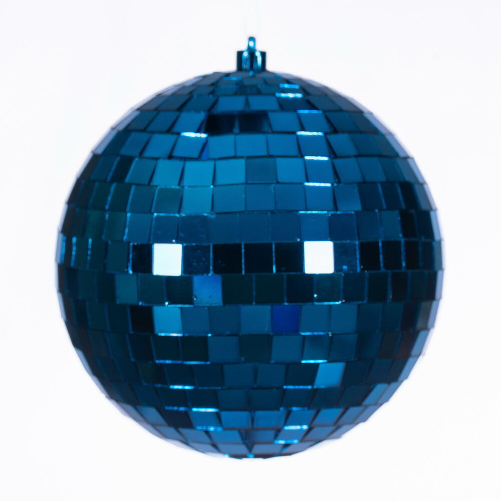 6" Blue Mirror Ball Ornament