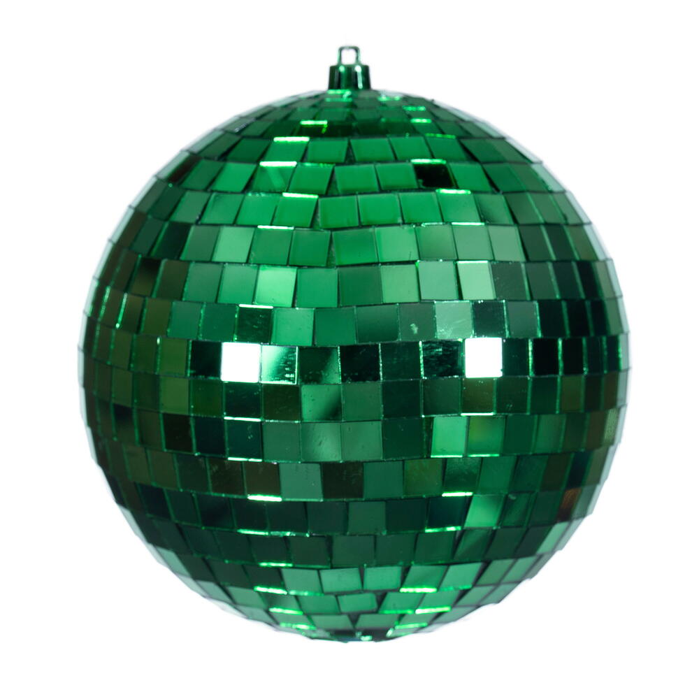 6" Green Mirror Ball Ornament